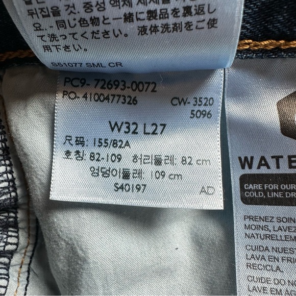 Levi's Premium Ribcage Straight Leg Denim Jeans Women’s Size 32 Dark Wash - Picture 16 of 16